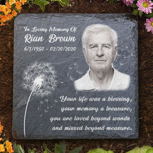 You Are Loved Beyond Words - Personalized Memorial Stone - Upload Image, Memorial Gift, Sympathy Gift