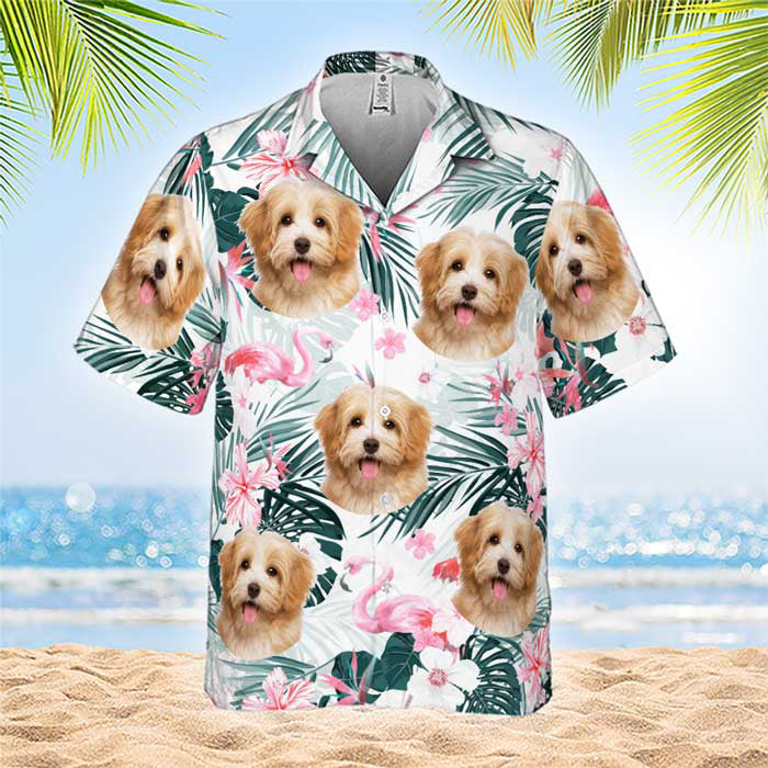 Summer Vibe - Personalized Custom Face Unisex Hawaiian Shirt - Upload Image, Gift For Family, Pet Owners, Pet Lovers