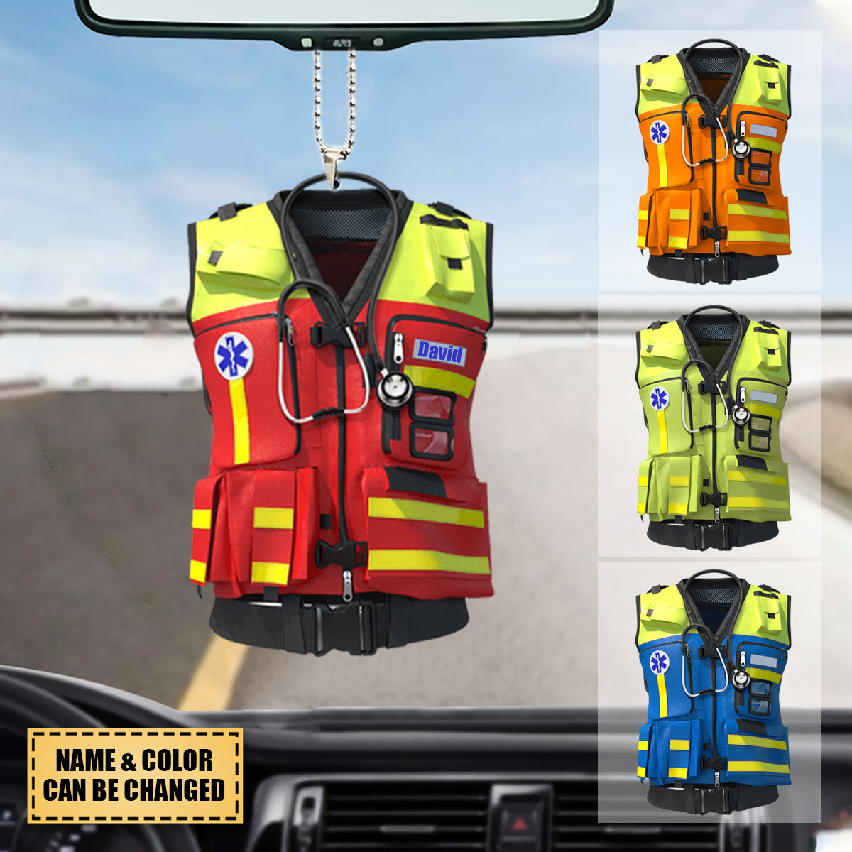 EMT PARAMEDIC SAFETY VEST, CUSTOM SHAPE ORNAMENT GIFT FOR PARAMEDIC