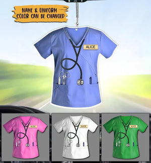 Nurse - Personalized Car Ornament Ver 2