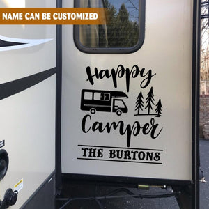 Personalized Happy Camper Decal