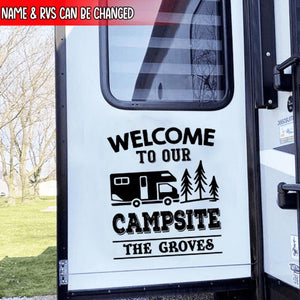 Personalized Happy Camper Decal