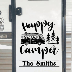 Personalized Happy Camper Decal