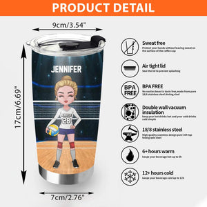 Personalized Just A Girl Who Loves Volleyball Tumbler