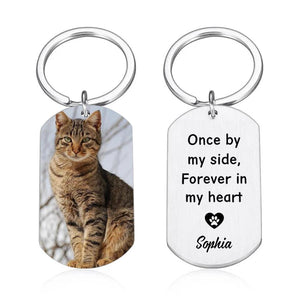 Don't Cry For Me I'm OK!! - Upload Image Pet Memorial - Personalized Keychain