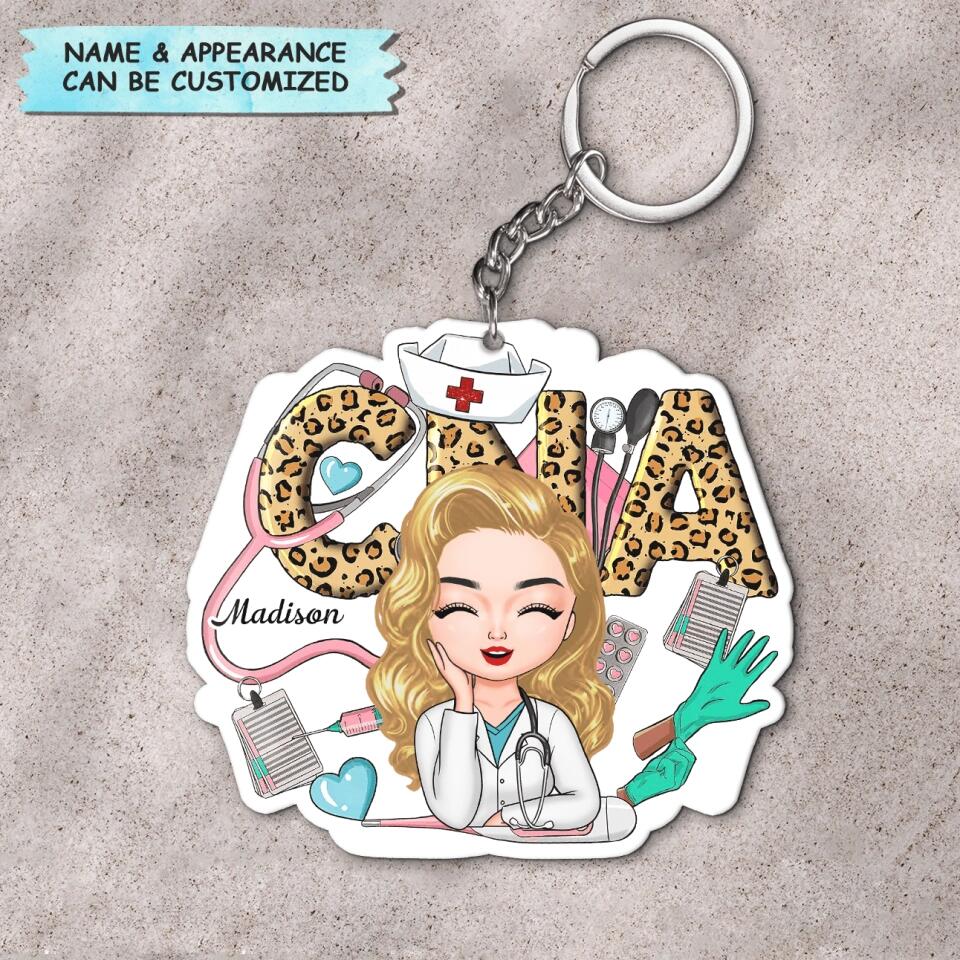Personalized Keychain - Gift For CNA Nurse - Being A CNA