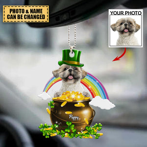 Personalized Name St Patty's Saint Patrick's Day Dog Ornament - For Dog Lovers