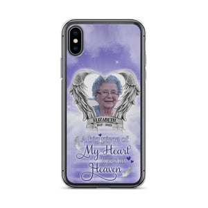 Custom Personalized Memorial Phone Case - Upload Photo - Memorial Gift Idea For Family Member/ Pet Owner - A Big Piece Of My Heart Lives In Heaven - Case For iPhone And Samsung