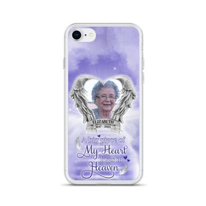 Custom Personalized Memorial Phone Case - Upload Photo - Memorial Gift Idea For Family Member/ Pet Owner - A Big Piece Of My Heart Lives In Heaven - Case For iPhone And Samsung