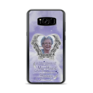 Custom Personalized Memorial Phone Case - Upload Photo - Memorial Gift Idea For Family Member/ Pet Owner - A Big Piece Of My Heart Lives In Heaven - Case For iPhone And Samsung