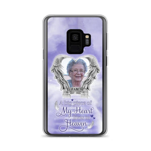 Custom Personalized Memorial Phone Case - Upload Photo - Memorial Gift Idea For Family Member/ Pet Owner - A Big Piece Of My Heart Lives In Heaven - Case For iPhone And Samsung