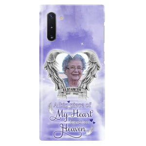 Custom Personalized Memorial Phone Case - Upload Photo - Memorial Gift Idea For Family Member/ Pet Owner - A Big Piece Of My Heart Lives In Heaven - Case For iPhone And Samsung