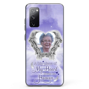 Custom Personalized Memorial Phone Case - Upload Photo - Memorial Gift Idea For Family Member/ Pet Owner - A Big Piece Of My Heart Lives In Heaven - Case For iPhone And Samsung