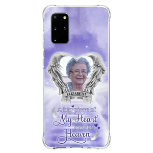 Custom Personalized Memorial Phone Case - Upload Photo - Memorial Gift Idea For Family Member/ Pet Owner - A Big Piece Of My Heart Lives In Heaven - Case For iPhone And Samsung