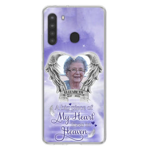 Custom Personalized Memorial Phone Case - Upload Photo - Memorial Gift Idea For Family Member/ Pet Owner - A Big Piece Of My Heart Lives In Heaven - Case For iPhone And Samsung