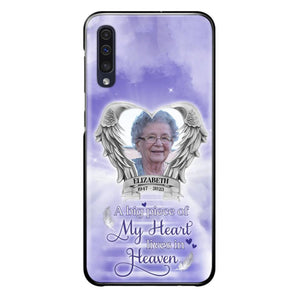 Custom Personalized Memorial Phone Case - Upload Photo - Memorial Gift Idea For Family Member/ Pet Owner - A Big Piece Of My Heart Lives In Heaven - Case For iPhone And Samsung