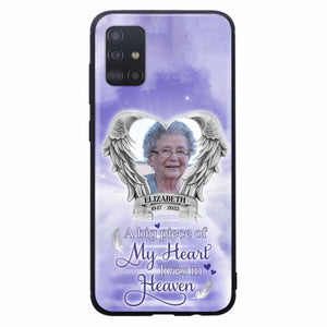 Custom Personalized Memorial Phone Case - Upload Photo - Memorial Gift Idea For Family Member/ Pet Owner - A Big Piece Of My Heart Lives In Heaven - Case For iPhone And Samsung