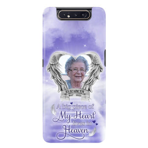 Custom Personalized Memorial Phone Case - Upload Photo - Memorial Gift Idea For Family Member/ Pet Owner - A Big Piece Of My Heart Lives In Heaven - Case For iPhone And Samsung
