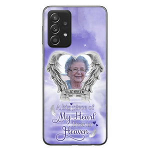 Custom Personalized Memorial Phone Case - Upload Photo - Memorial Gift Idea For Family Member/ Pet Owner - A Big Piece Of My Heart Lives In Heaven - Case For iPhone And Samsung