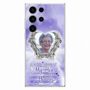 Custom Personalized Memorial Phone Case - Upload Photo - Memorial Gift Idea For Family Member/ Pet Owner - A Big Piece Of My Heart Lives In Heaven - Case For iPhone And Samsung
