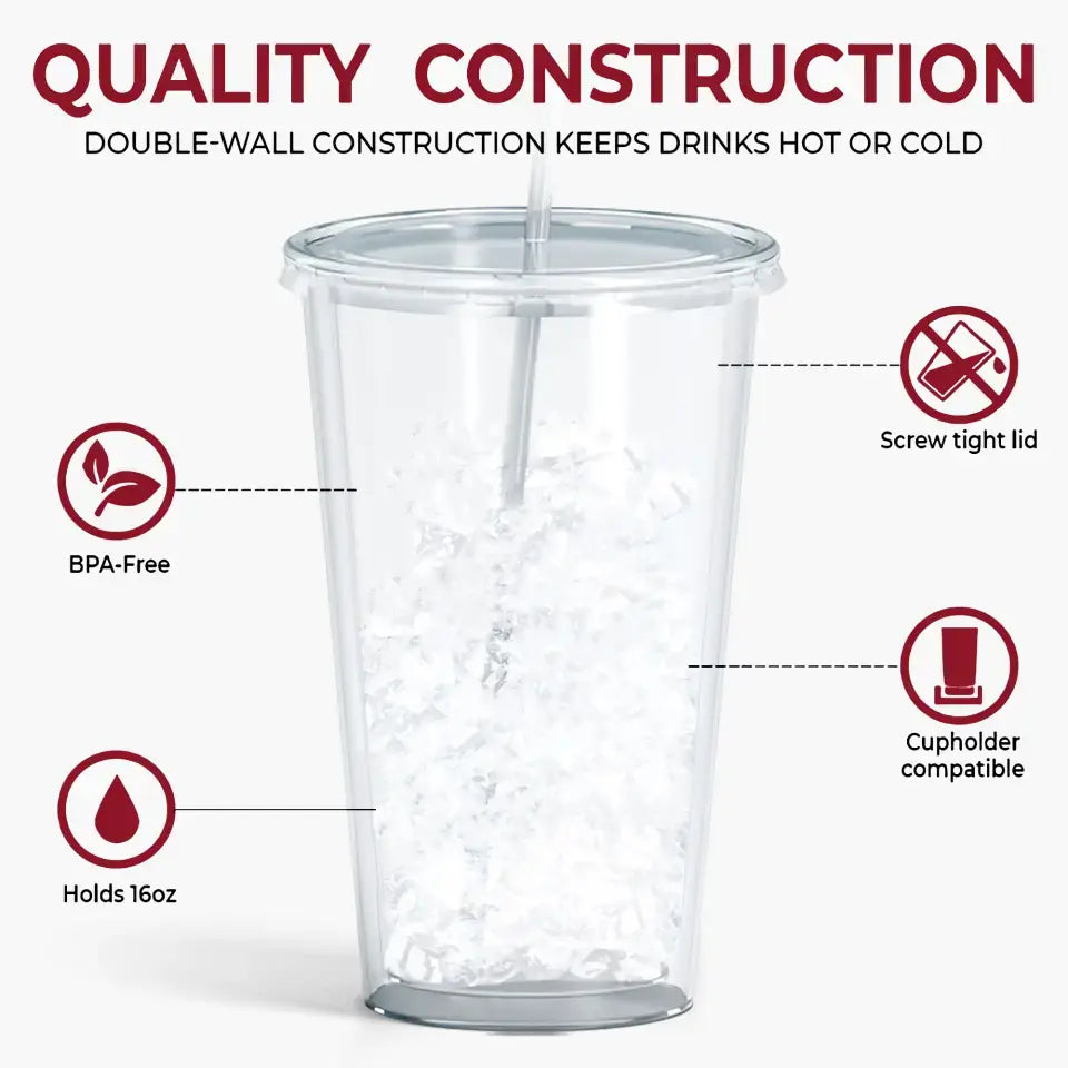 Personalized Acrylic Tumbler - Birthday, Nurse's Day Gift For Nurse - She Works Willingly With Her Hands ARND018