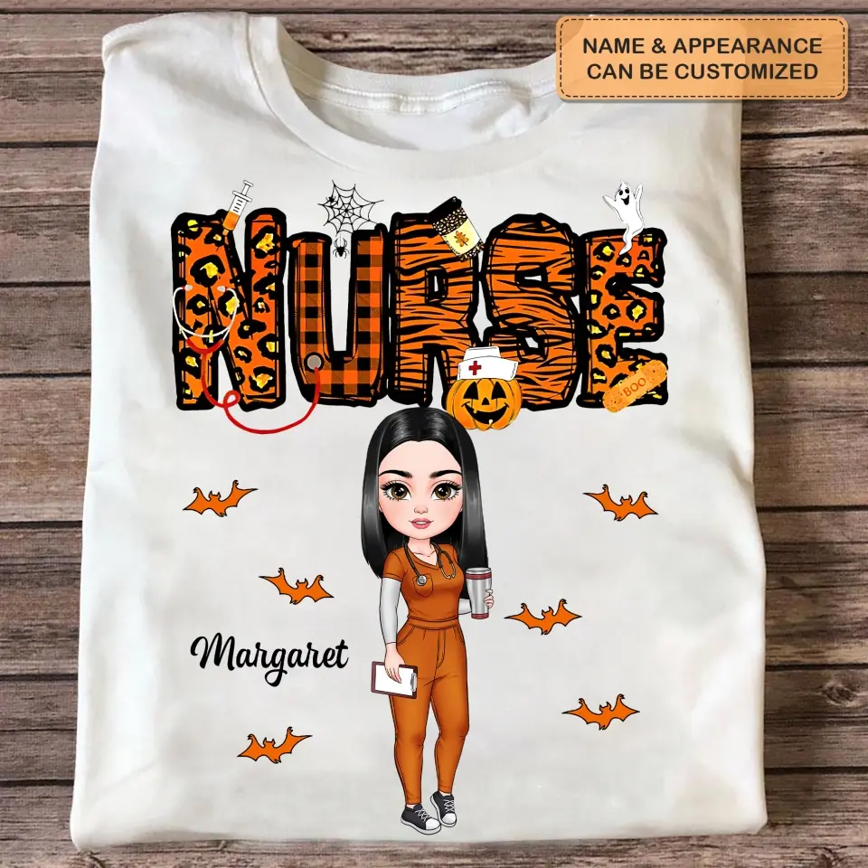 Halloween Nurse - Personalized Custom T-Shirt - Nurse's Day, Halloween, Appreciation Gift For Nurse