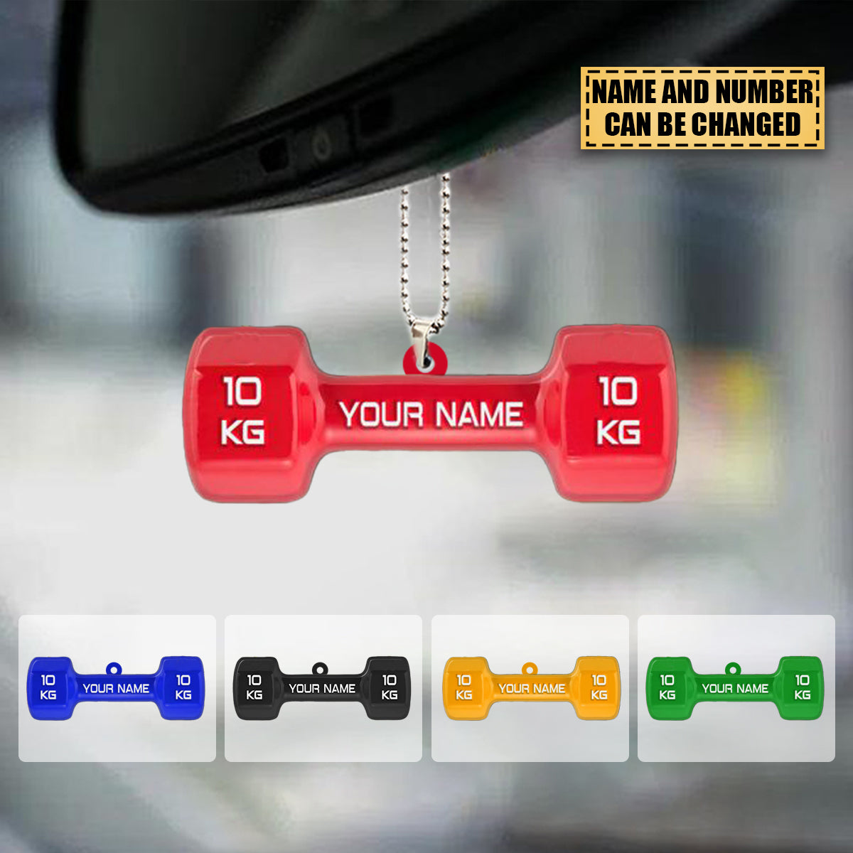 Personalized Dumbbell Ornament- Gift for Fitness Enthusiast