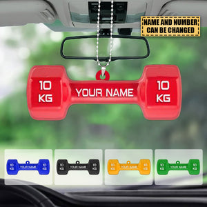 Personalized Dumbbell Ornament- Gift for Fitness Enthusiast