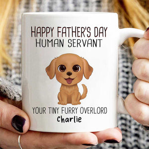 Watercolor Cute Dogs Happy Father‘s Day Dog Human Servant Personalized Mug