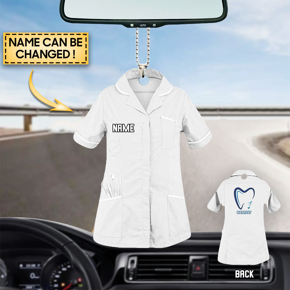 Personalized Custom Name Dentist Custom Shaped Ornament