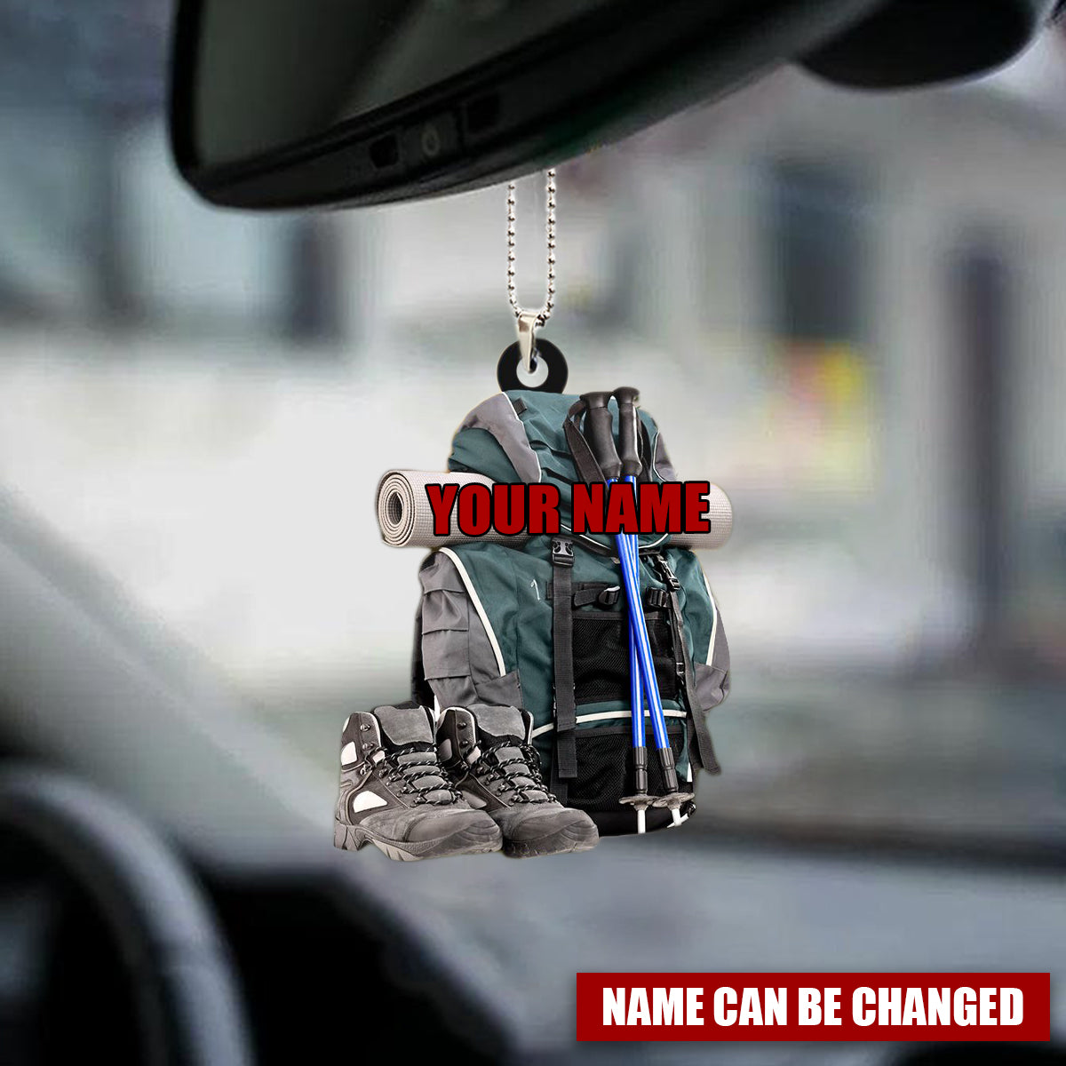 Custom Shaped Ornament - Hiking