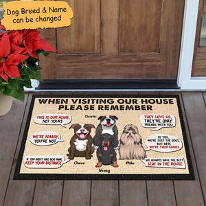 Remember When Visiting Our House - Personalized Decorative Mat