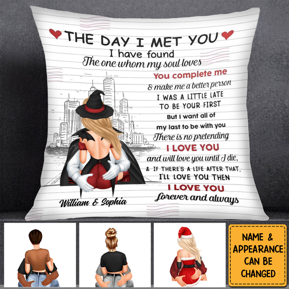 I Love You Forever And Always - Personalized Pillow - Perfect Gift For Couples