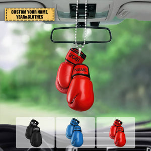 Personalized Boxing Glove Acrylic Ornament - Housewarming Gift, Sports Lover, UFC Decor gift