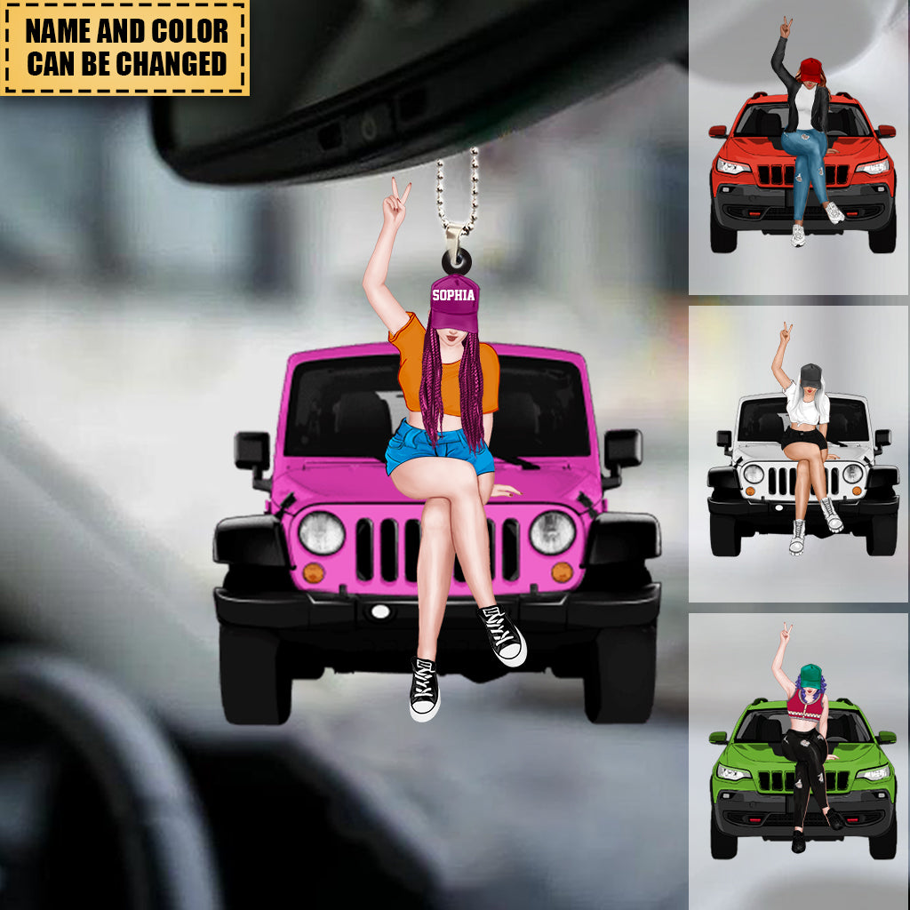 Personalized Off-road Girl Ornament - Gift For Off-road Lover
