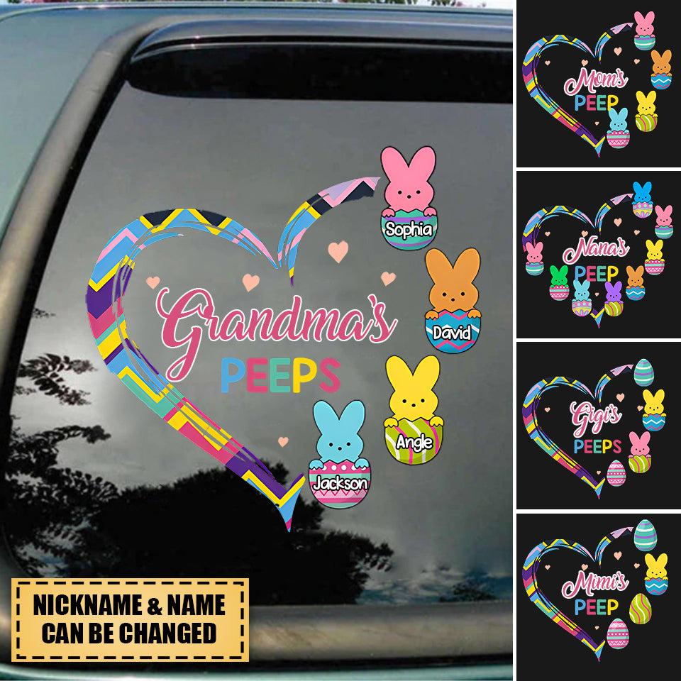Grandma‘s Heart Easter Personalized Decal