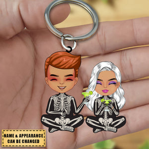 Personalized Halloween Couple Keychain - Prefect Gift For Halloween