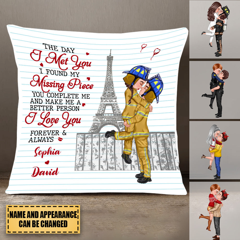 I Love You Forever And Always - Couple Personalized Pillow - Gift For Husband Wife, Anniversary