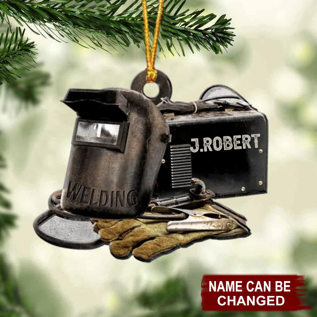 Personalized Welder Christmas Ornament Welding Supplies bakven
