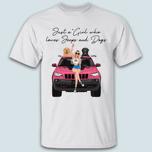 Just A Girl Who Loves OFF-ROAD Car And Dogs Personalized Shirt