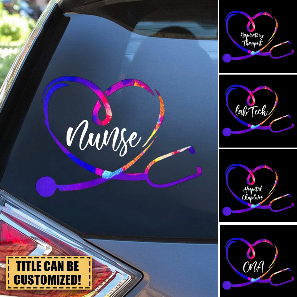 Nurse Heart Personalized Decal DIY Gift For Nurse