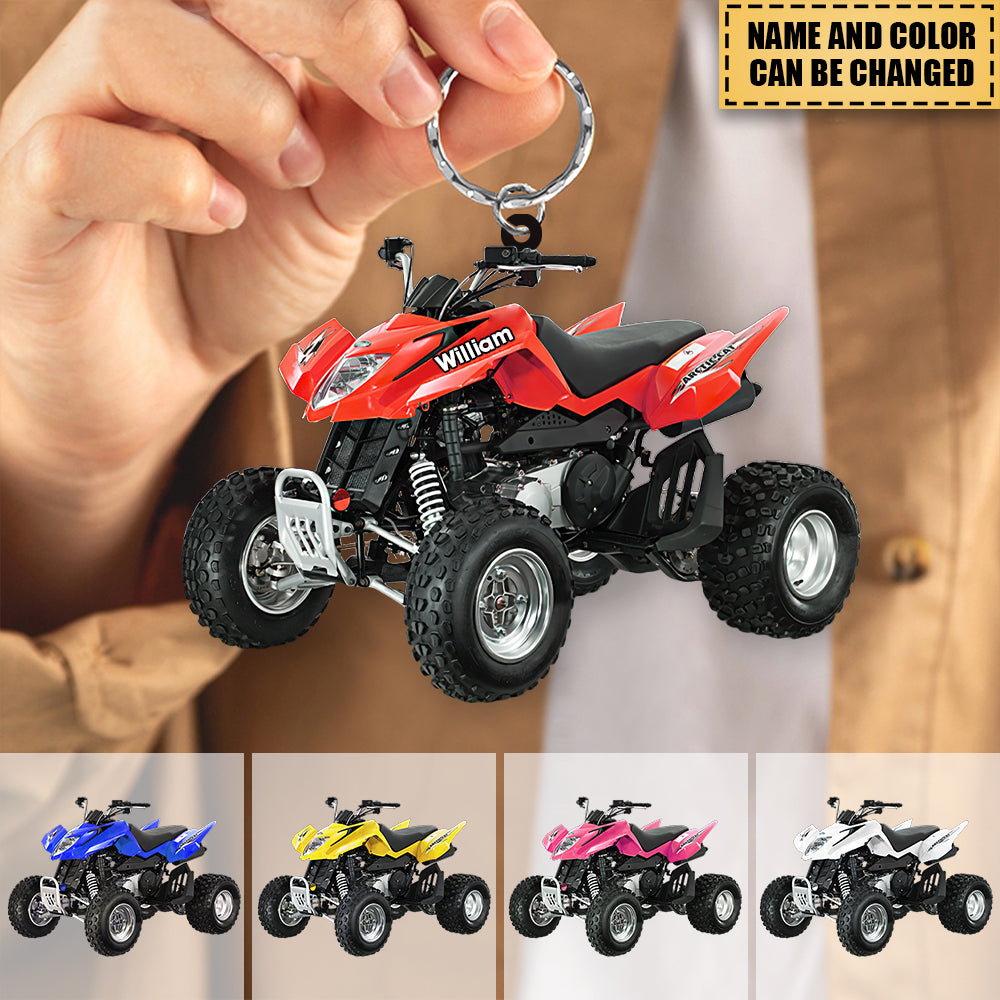 Personalized Snowmobile All-terrain Vehicle Keychain