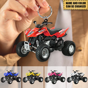 Personalized Snowmobile All-terrain Vehicle Keychain