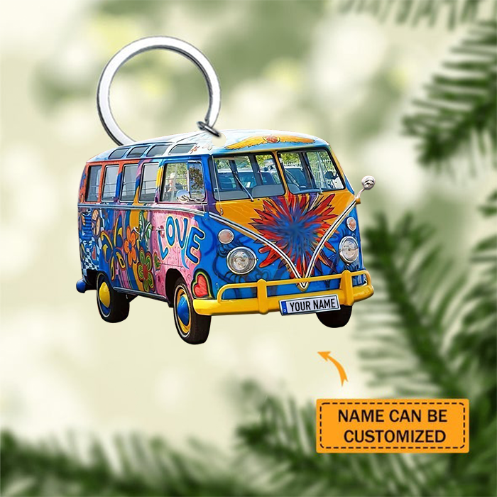 LOVE PEACE MUSIC HIPPIE KEYCHAIN