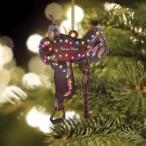 Personalized Horse Saddle Flat Acrylic Ornament For Horse Lovers Riding Horse Acrylic Ornament Hg98