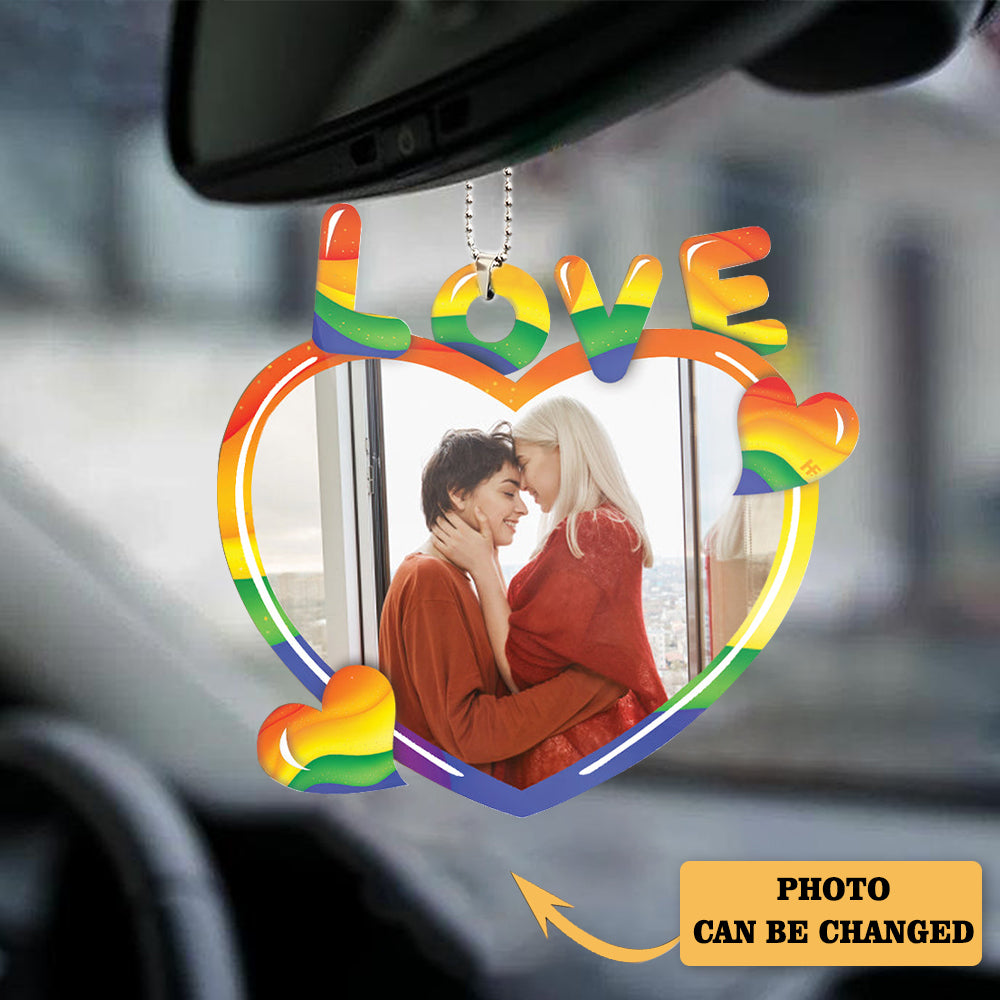 Heart Shape Love Lgbt Acrylic  Ornament