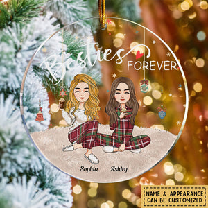 Besties Forever - Personalized Circle Acrylic Ornament