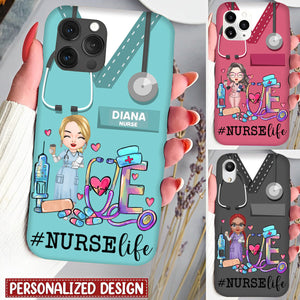 Love Nurse Life - Personalized Clear Phone Case - Perfect Gift For Nurse