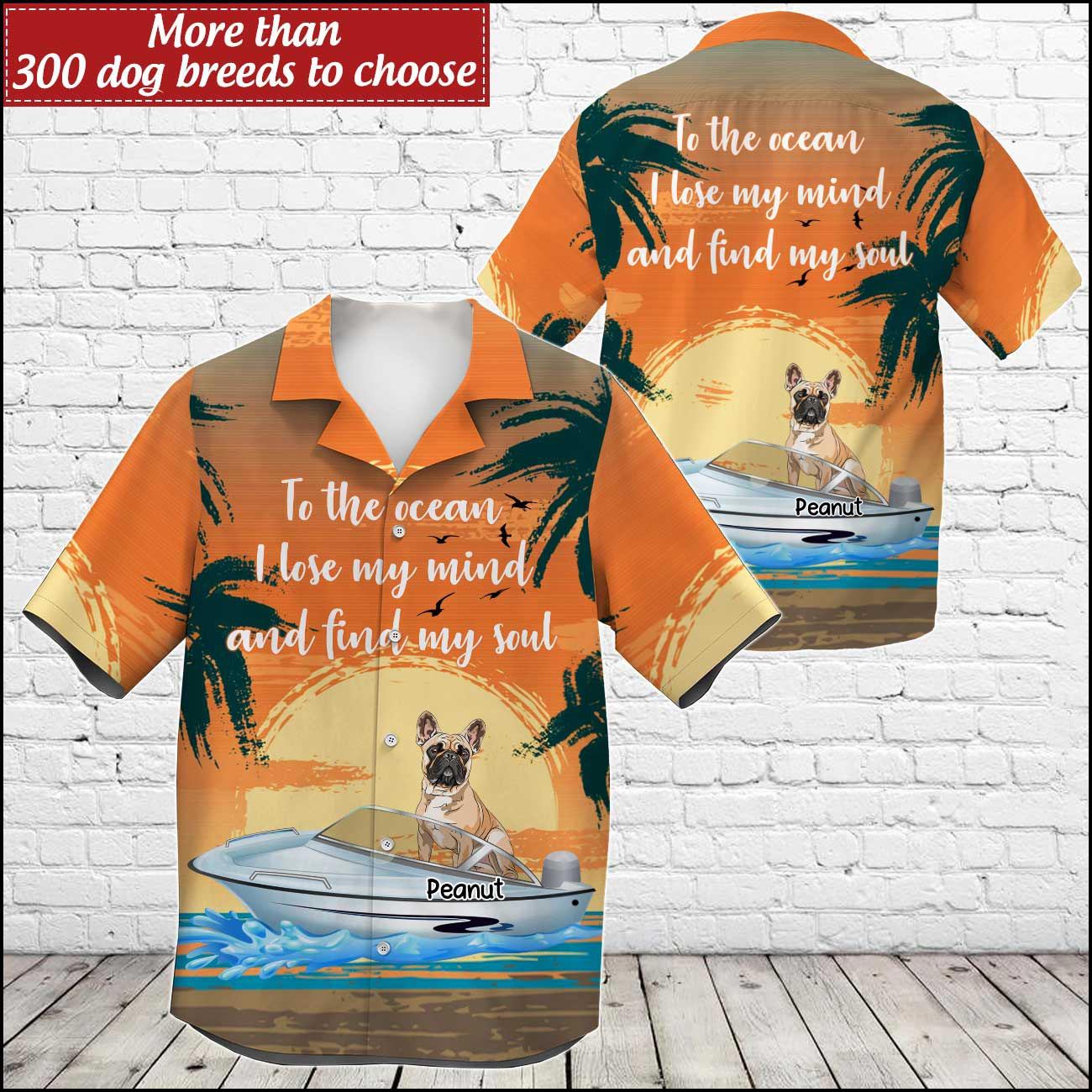 To The Ocean I Lose My Mind And Find My Soul The Ship Tropical Background Custom Gift For Dog Mom Dog Dad Hawaiian Shirt DHL24MAY22XT3
