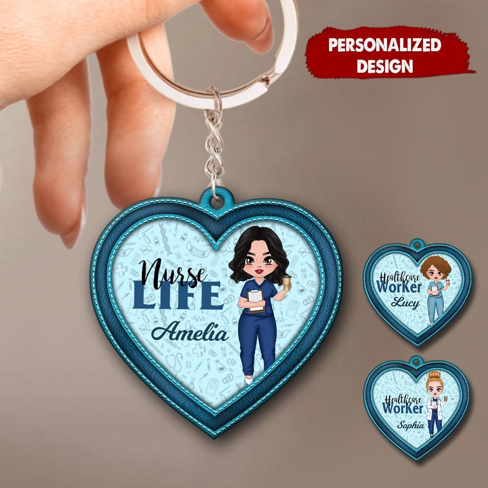 Personalized Nurse Life Acrylic Keychain Gift For Nurses Ntk10mar22va2